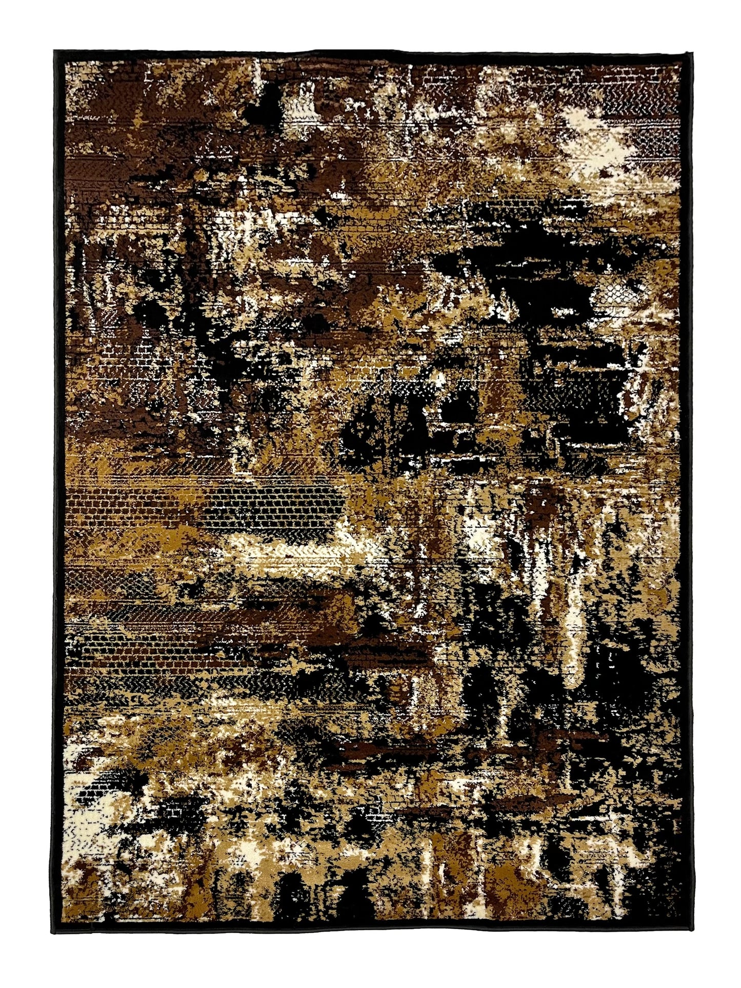 Modern polypropylene Rug,back woven(Article-199-Black)