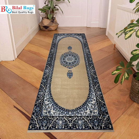 Mink Persian Polypropylene Woven Rug.
 Size : 2.6 ft width x 6.6 ft length
 (80 cm x 200cm)