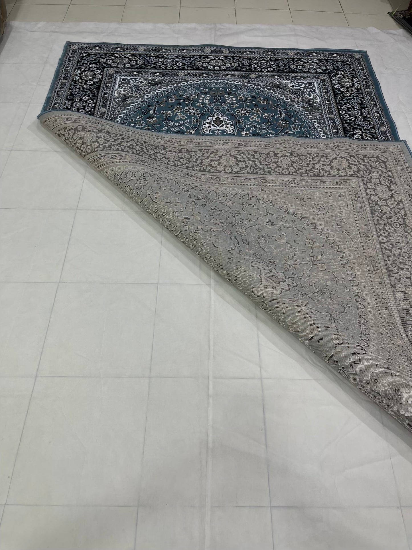 Persian  Polypropylene Rug,back woven(Article-22-Blue )