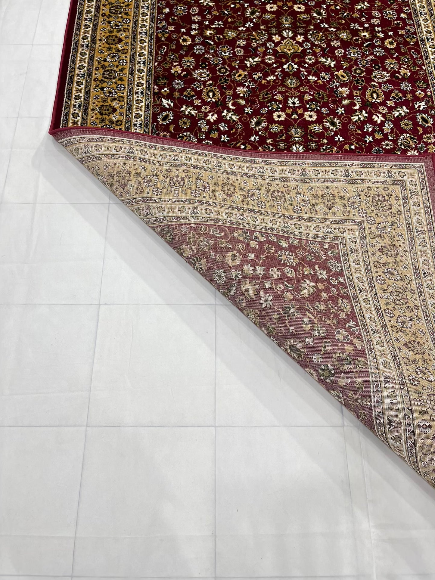Persian Polypropylene Rug,back woven(Article-140-Red)