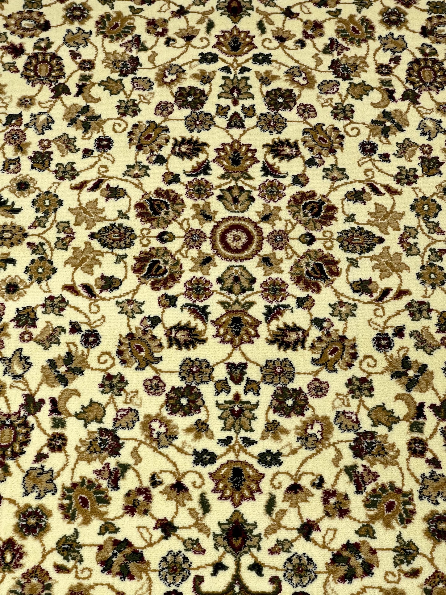 Persian Polypropylene Rug,back woven(Article-140-Off white) Size : 5ft width  x 7.3ft length (150cm x 220cm)