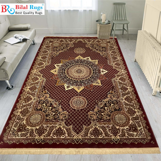 Persian polypropylene Rug,back woven(Article-161-Red)
Size : 6.6 ft width x 9.6 ft length (200cm x 290cm)