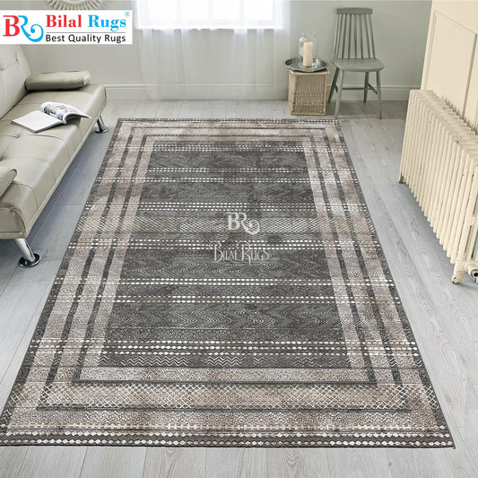 Irani Vintage Woven Rug.  Article -2086-Grey Size: 6.6 ft width x 9.6 ft length (200cm x 290cm)