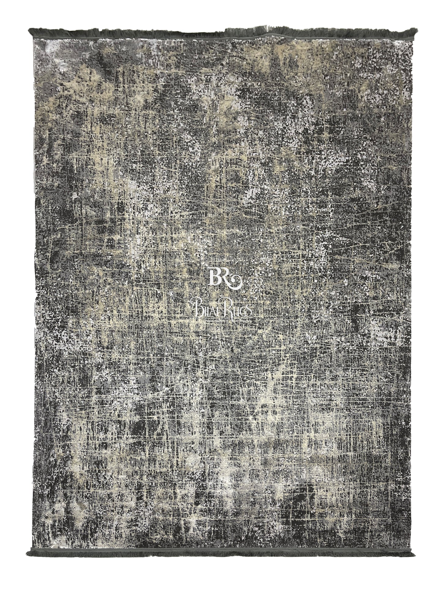 New Turkish Silk (Surya A)  Size: 6.6 ft width x 9.6 ft length (200cm x 290cm) Article -609- Dark Grey