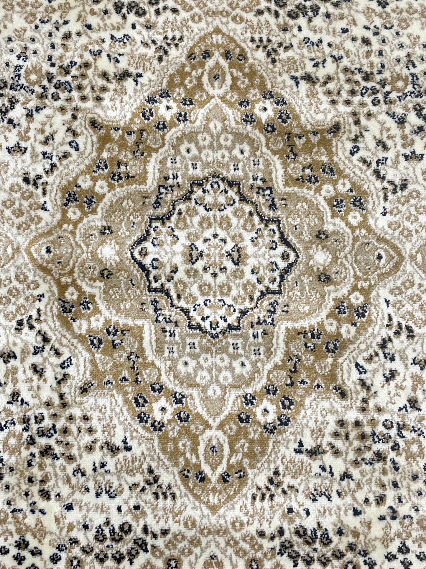 Off white Persian Polypropylene Woven Rug.
 Size : 2.6 ft width x 6.6 ft length
 (80 cm x 200cm)