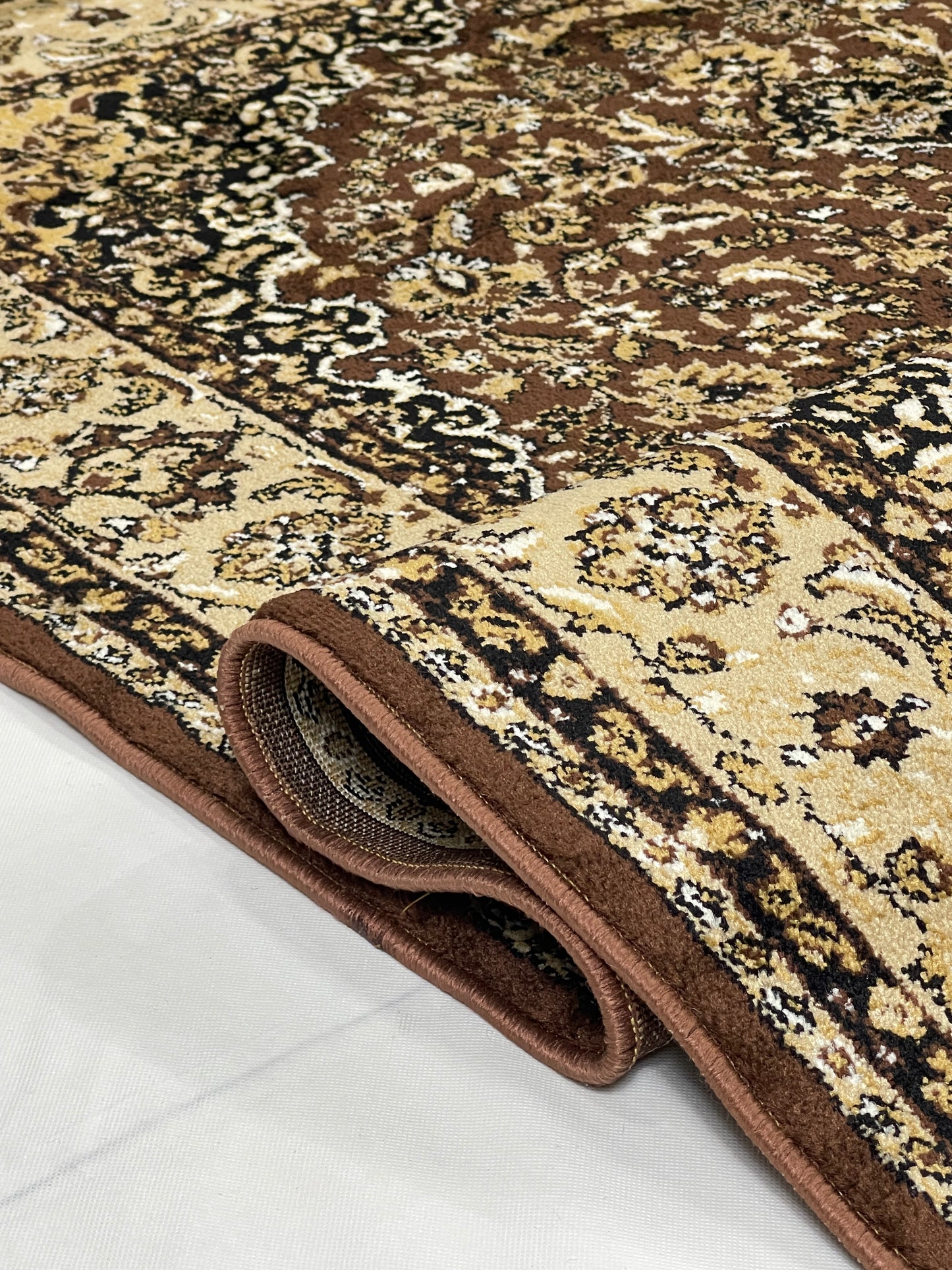 Persian polypropylene Rug,back woven(Article-01-Brown )