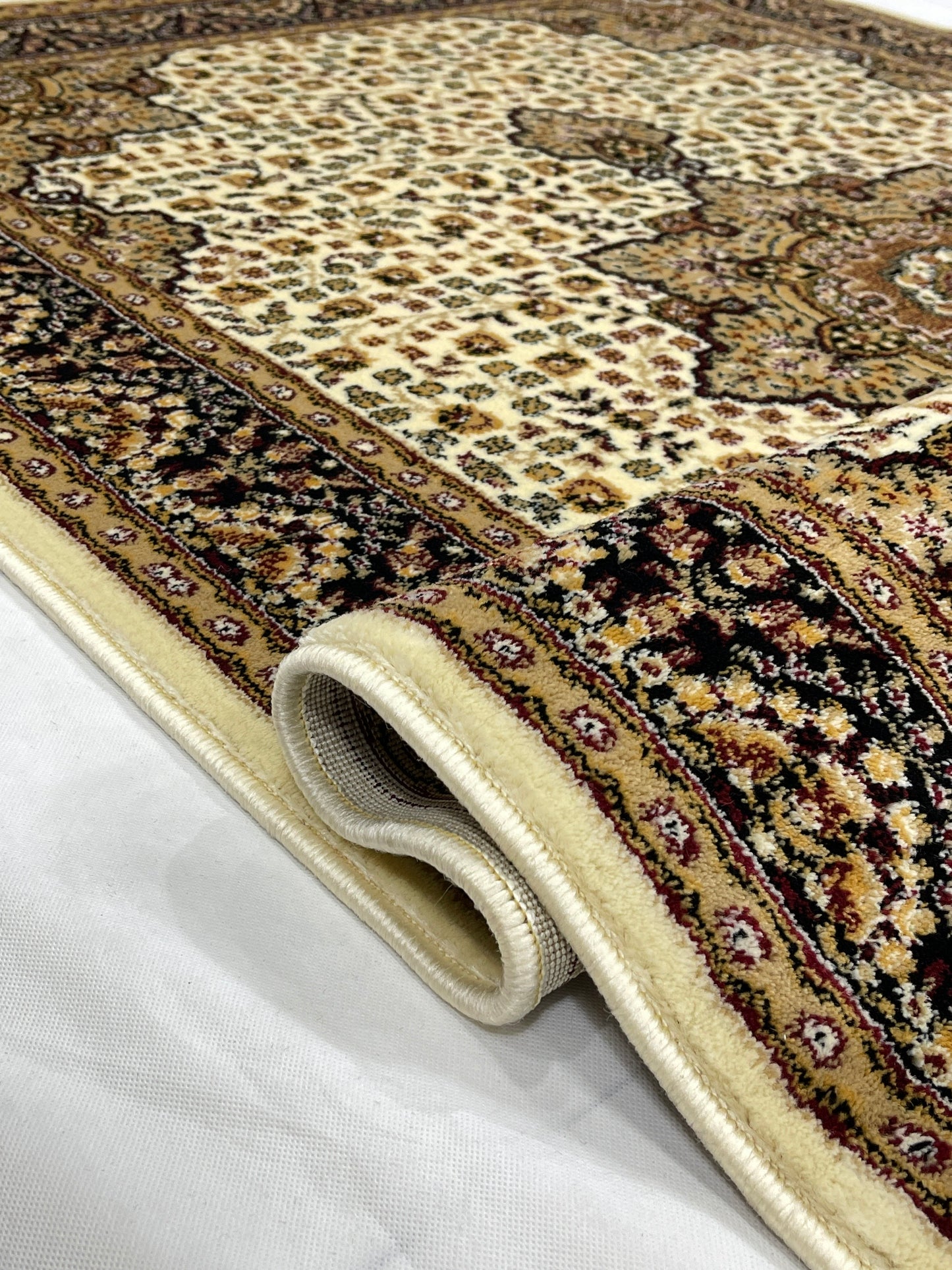 Persian polypropylene Rug,back woven(Article-04-Off White ,Multi)