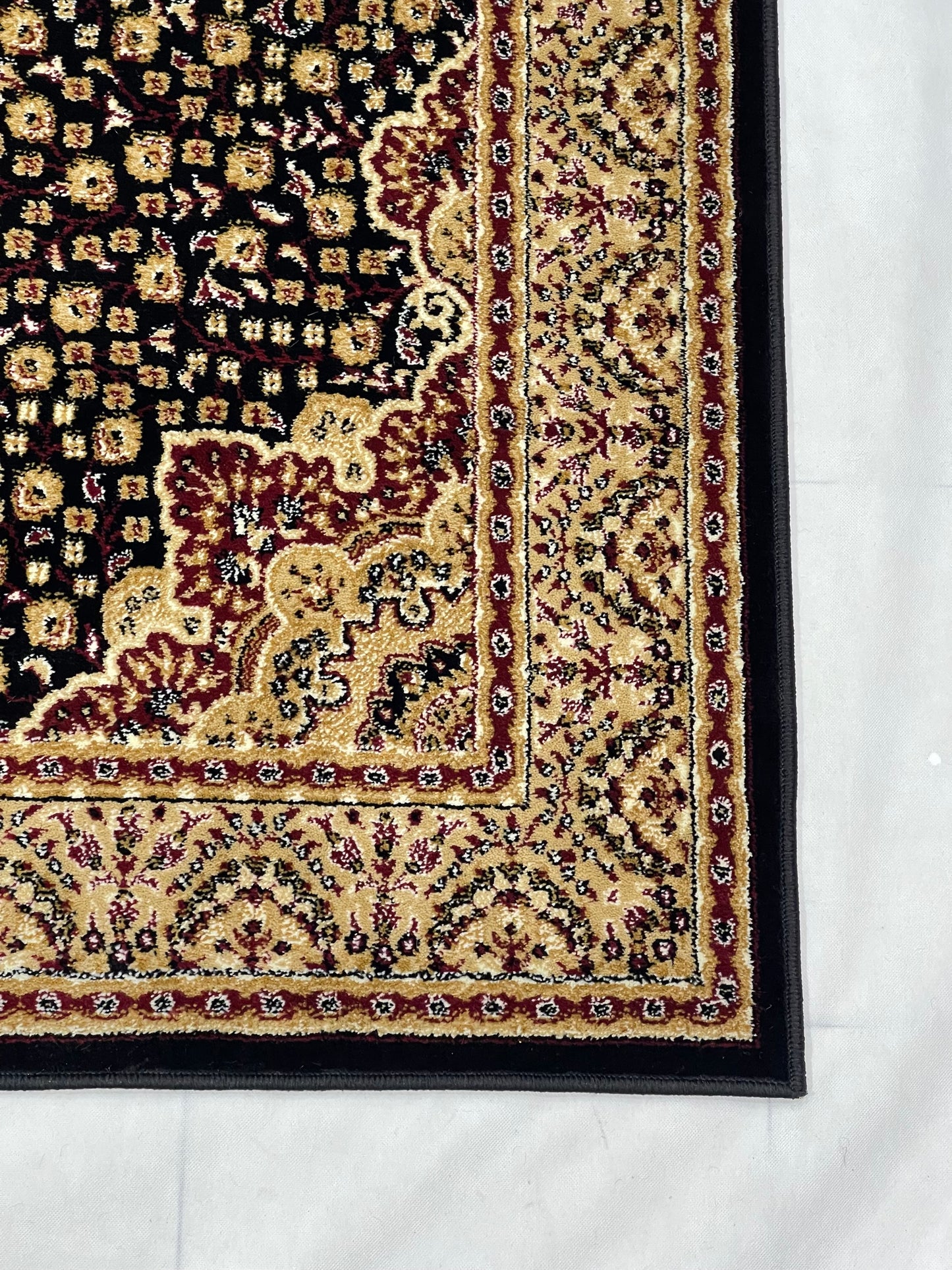 Persian polypropylene Rug,back woven(Article-04-Black)