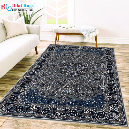 Persian Polypropylene Rug,back woven(Article-21-Grey)