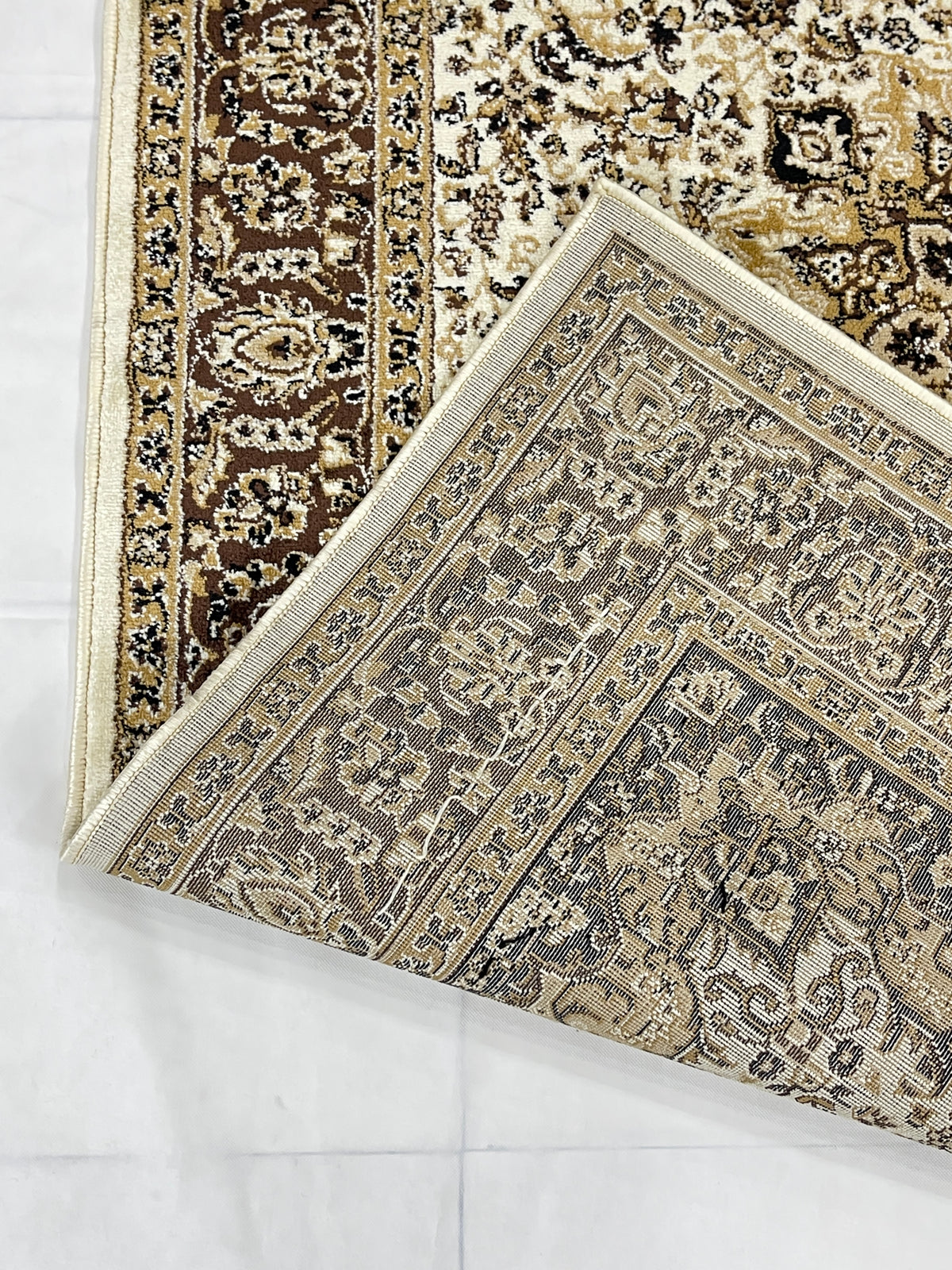 Persian polypropylene Rug,back woven(Article-20-Off White )