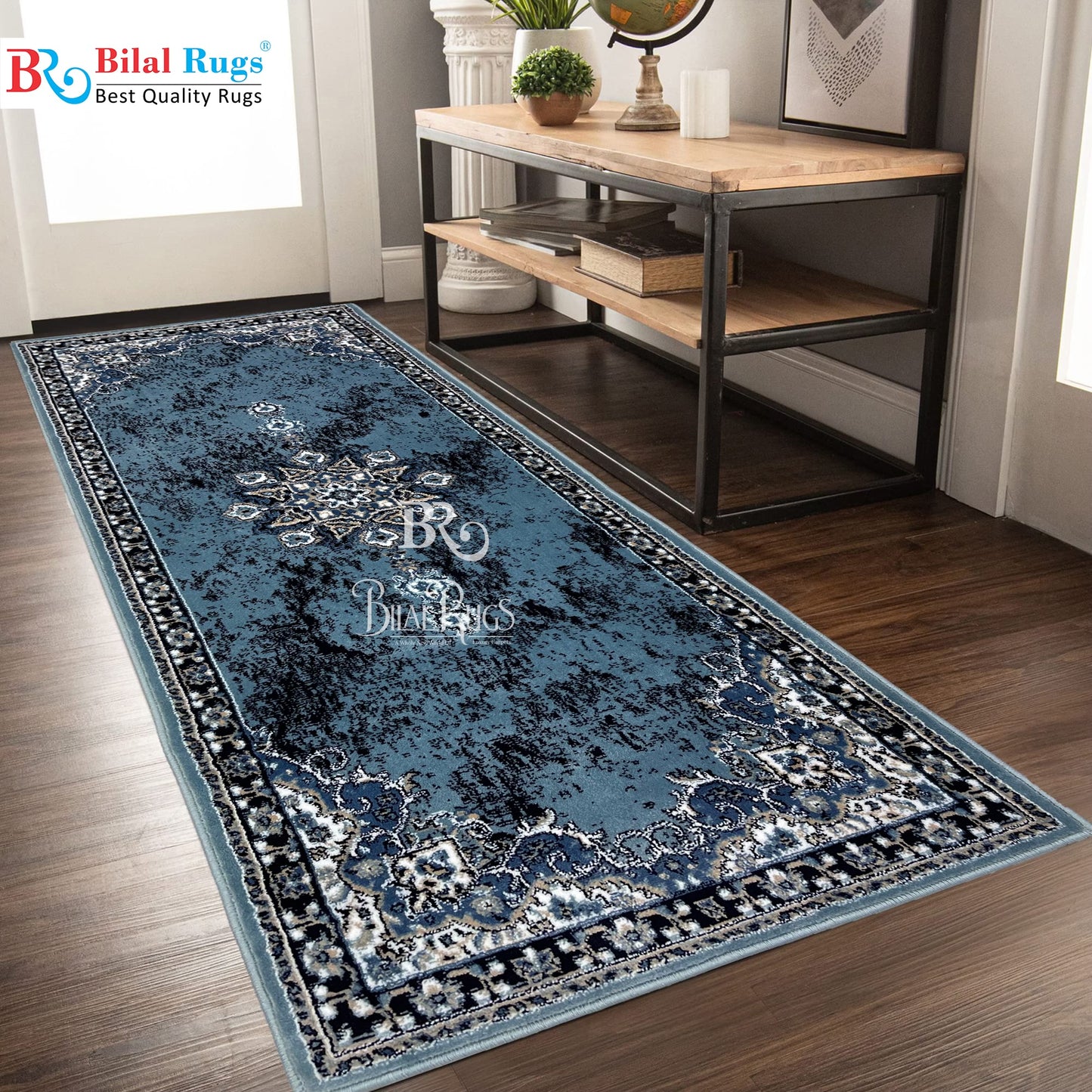 Feroze Persian Polypropylene Woven Rug.  Size : 2.6 ft width x 6.6 ft length  (80 cm x 200cm)