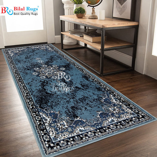Feroze Persian Polypropylene Woven Rug.  Size : 2.6 ft width x 6.6 ft length  (80 cm x 200cm)