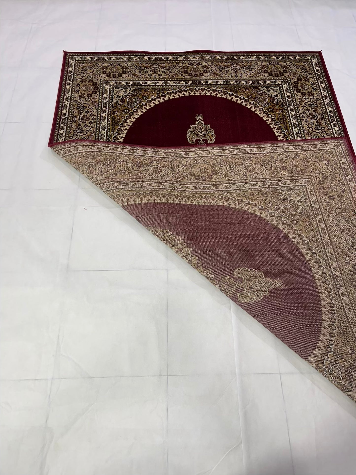 Persian polypropylene Rug,back woven(Article-22-Red)