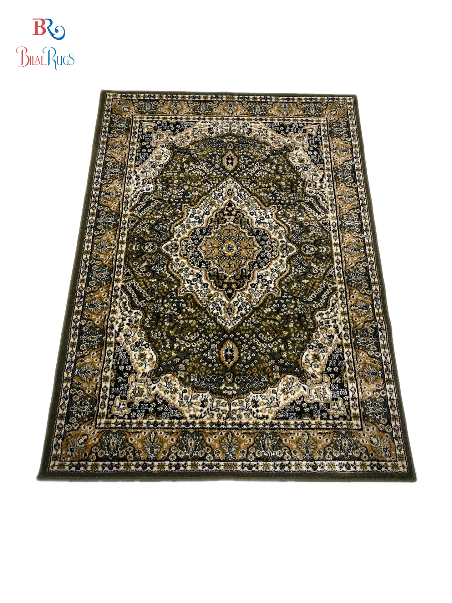 Persian  Polypropylene Rug,back woven(Article-25-Green)
