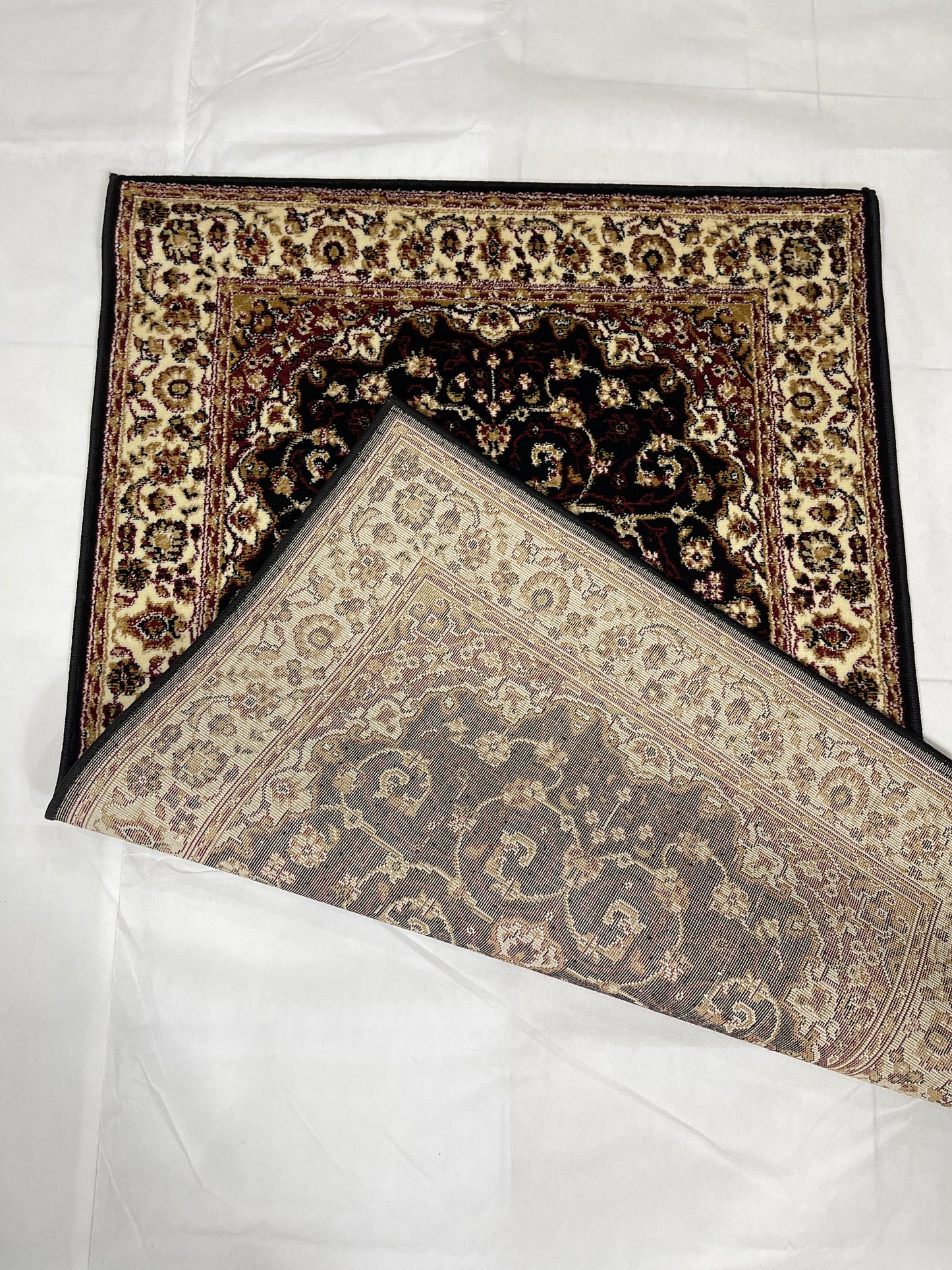 Persian Polypropylene Rug,Woven Back (Article-19-Black) Size : 3 ft width x 5 ft length (100cm x 150 cm)