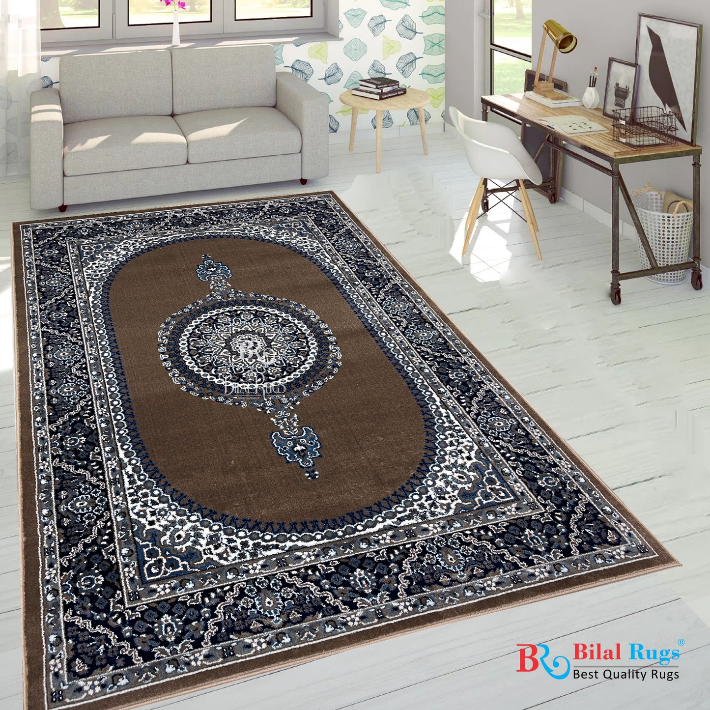 Persian polypropylene Rug,back woven(Article-22-Mink)