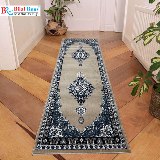 Mink Persian Polypropylene Woven Rug.
 Size : 2.6 ft width x 6.6 ft length
 (80 cm x 200cm)