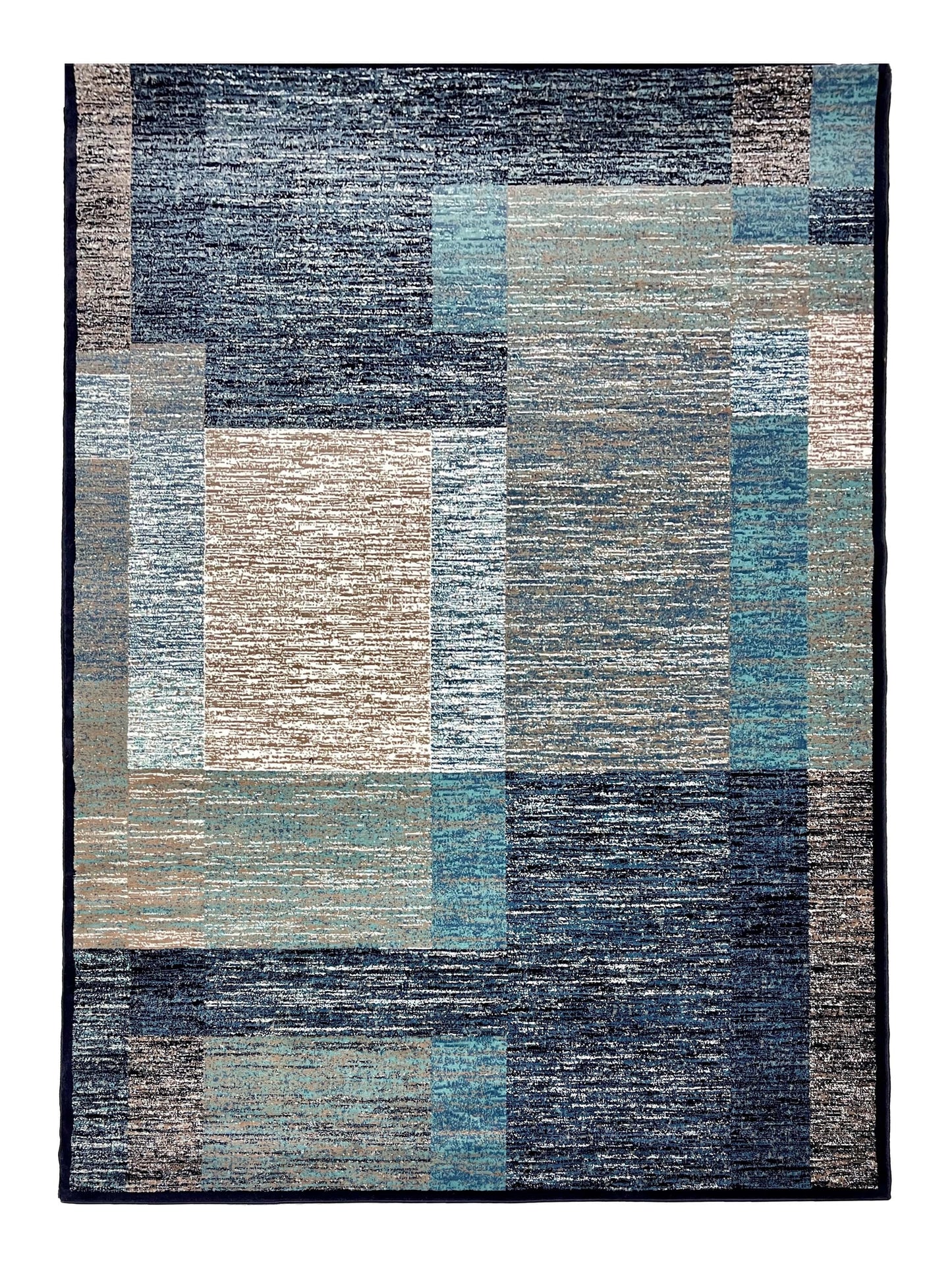 Modern  Polypropylene Rug,Back Woven(Article-6871-Blue)
Size : 6.6 ft width x 9.6 ft length (200cm x 290cm)