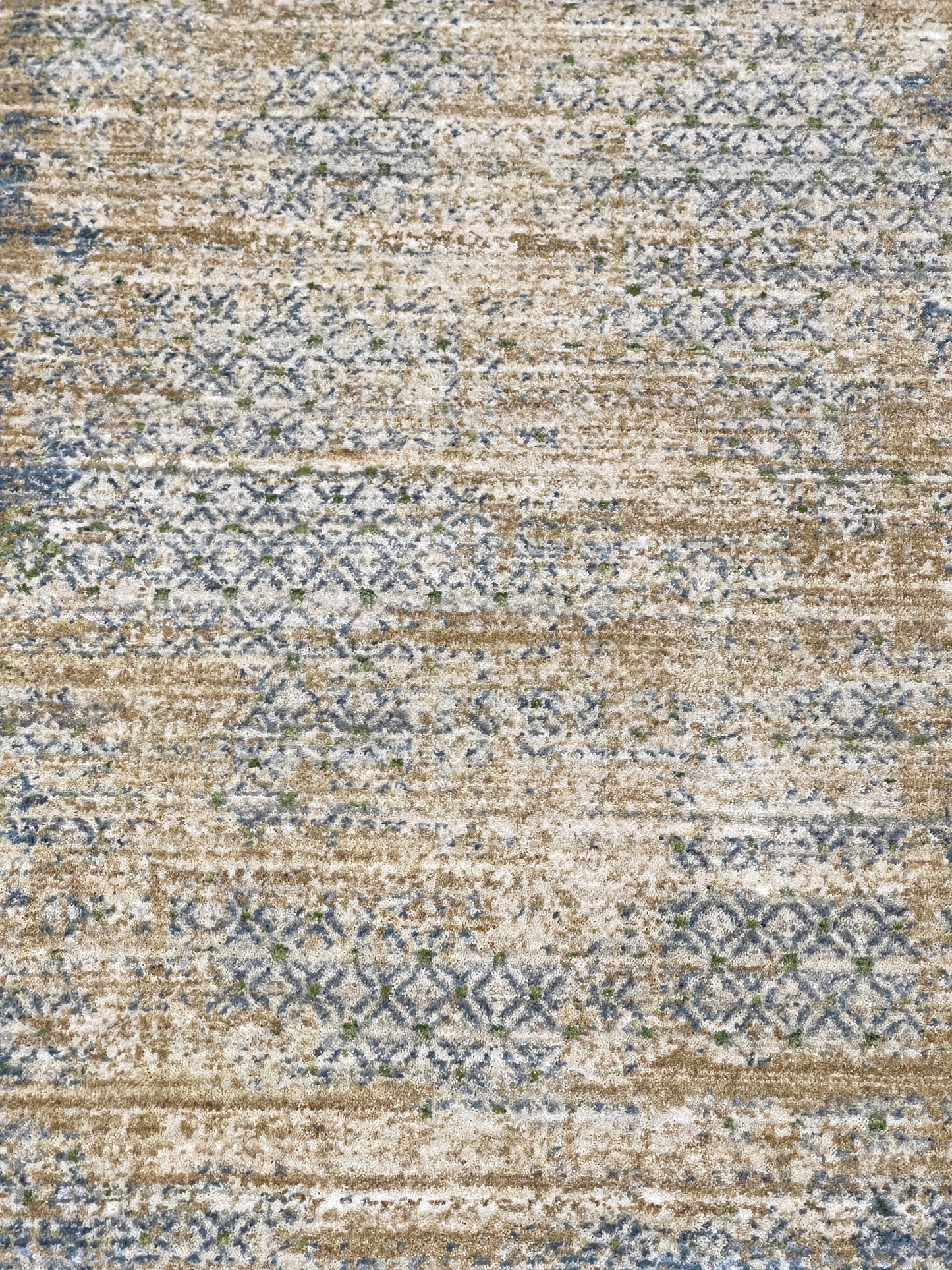 Turkish viscose Rug , Woven Back
Article-320-Beige ,Blue 
Size : 3 ft width x 5 ft length (100 cm x 150cm)