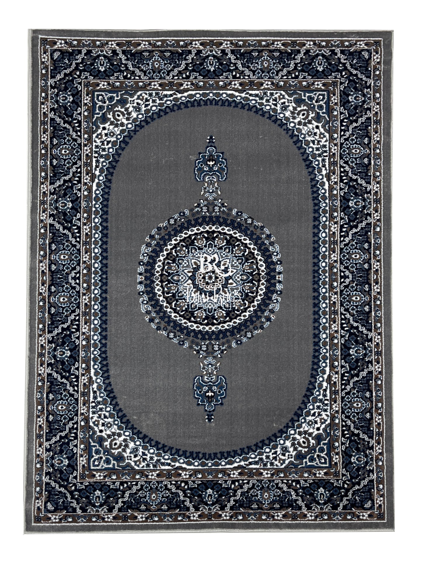 Persian  Polypropylene Rug,back woven(Article-22-Grey)
Size : 5ft width  x 7.3ft length (150cm x 220cm)