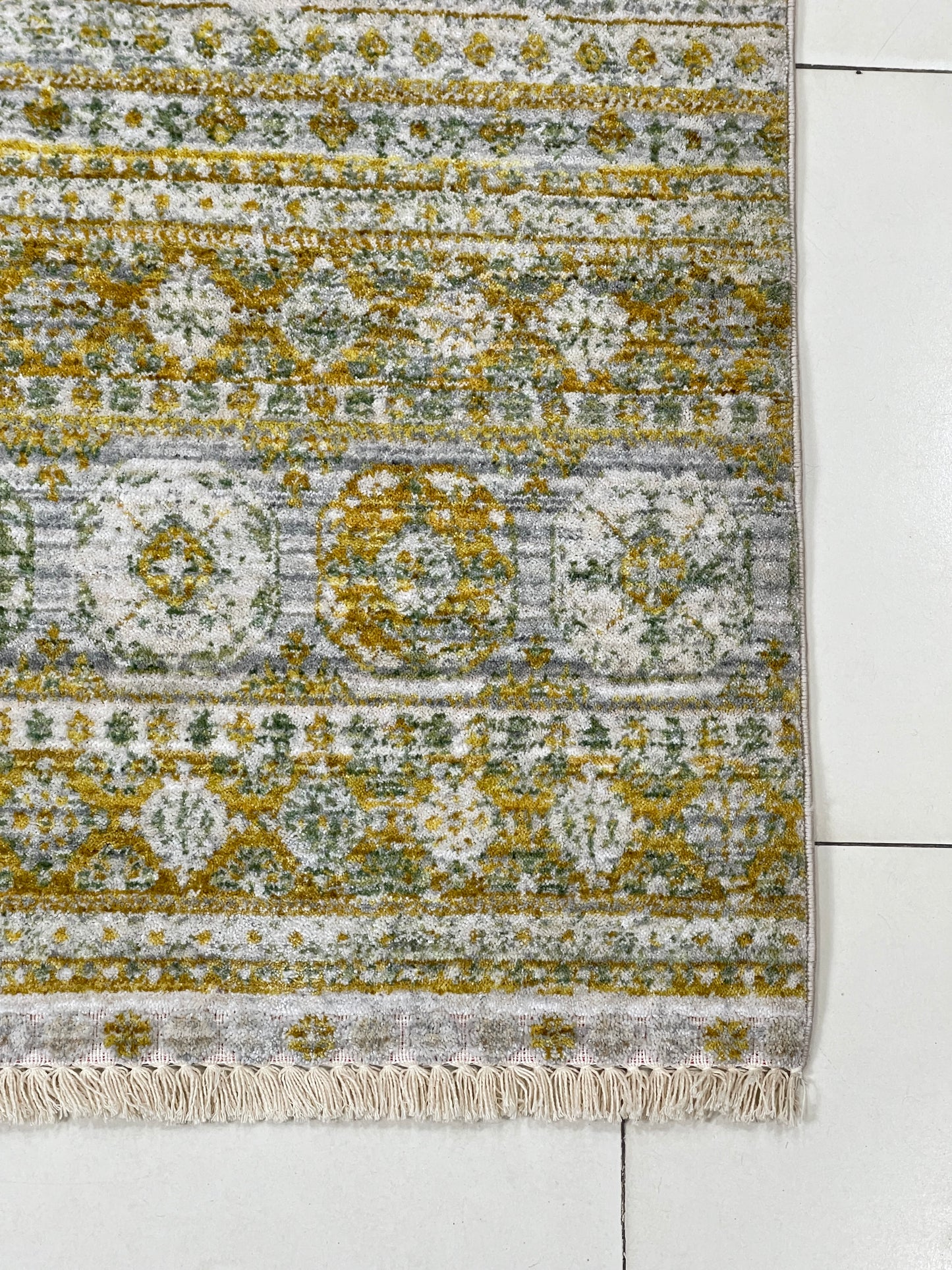 Turkish viscose Rug , Woven Back
Article-314-Yellow 
Size : 3 ft width x 5 ft length (100 cm x 150cm)