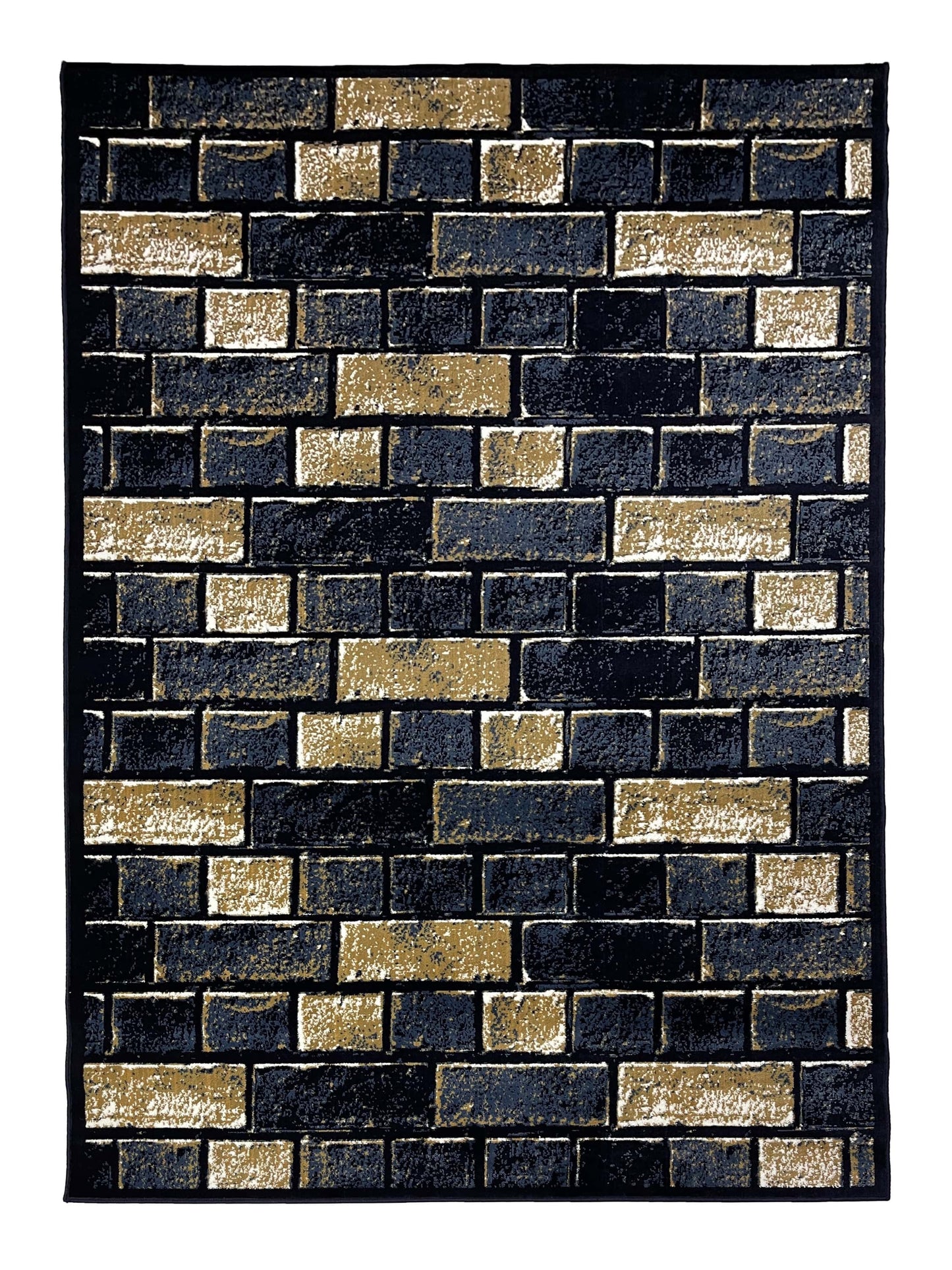 Modern polypropylene Rug,back woven(Article-1704-Blue)