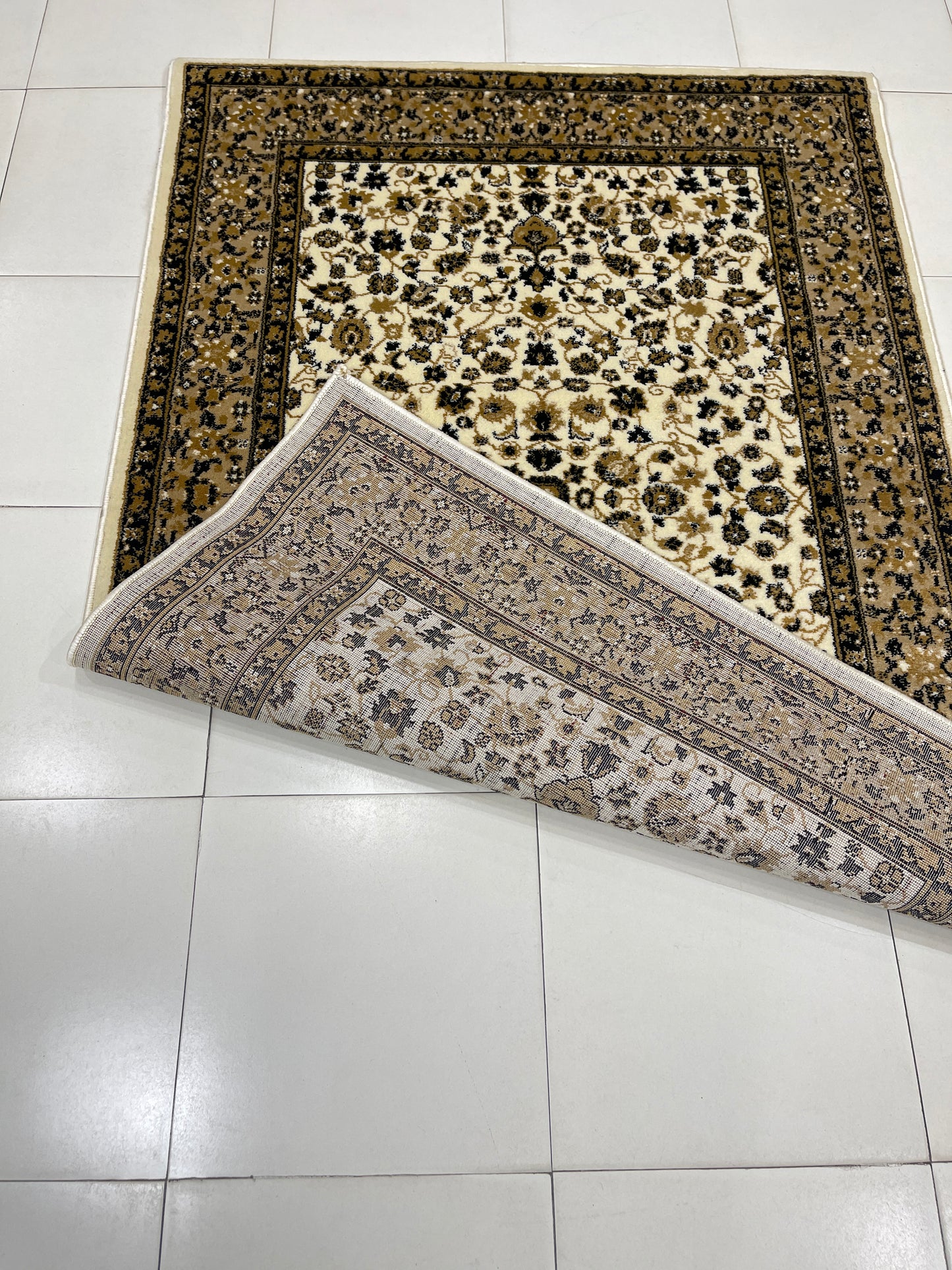 Persian polypropylene Rug,back woven(Article-140-Off white)