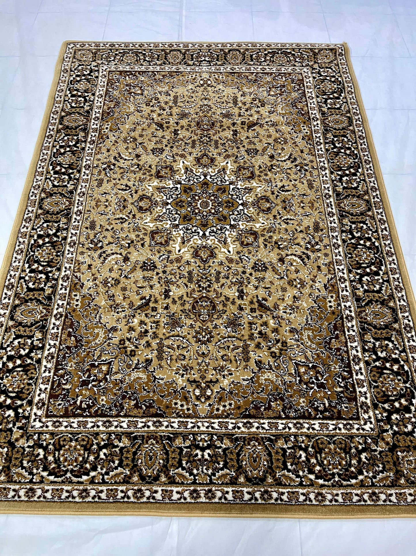 Persian polypropylene Rug,back woven(Article-24-Beige)
Size : 5ft width  x 7.3ft length (150cm x 220cm)