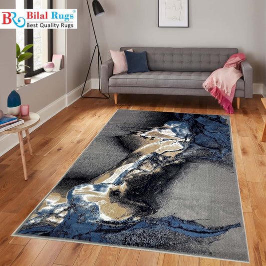 Modern polypropylene Rug,back woven(Article-1021-Grey)
Size : 5ft width  x 7.3ft length (150cm x 220cm)