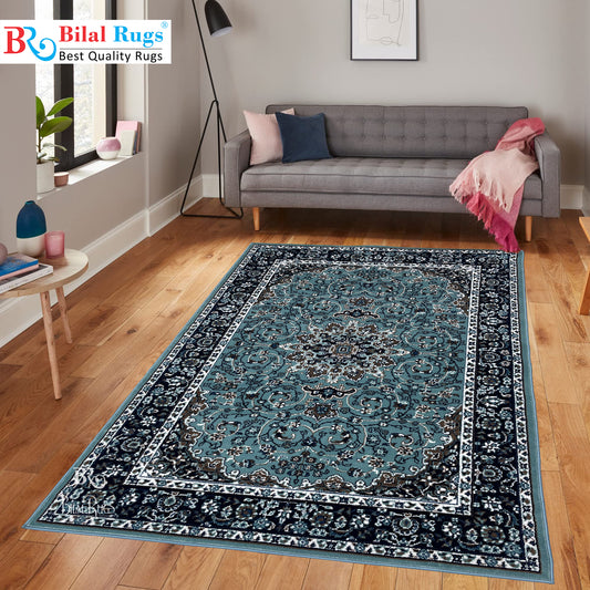 Persian Polypropylene Rug,back woven(Article-19-Feroze)
Size : 5ft width  x 7.3ft length (150cm x 220cm)