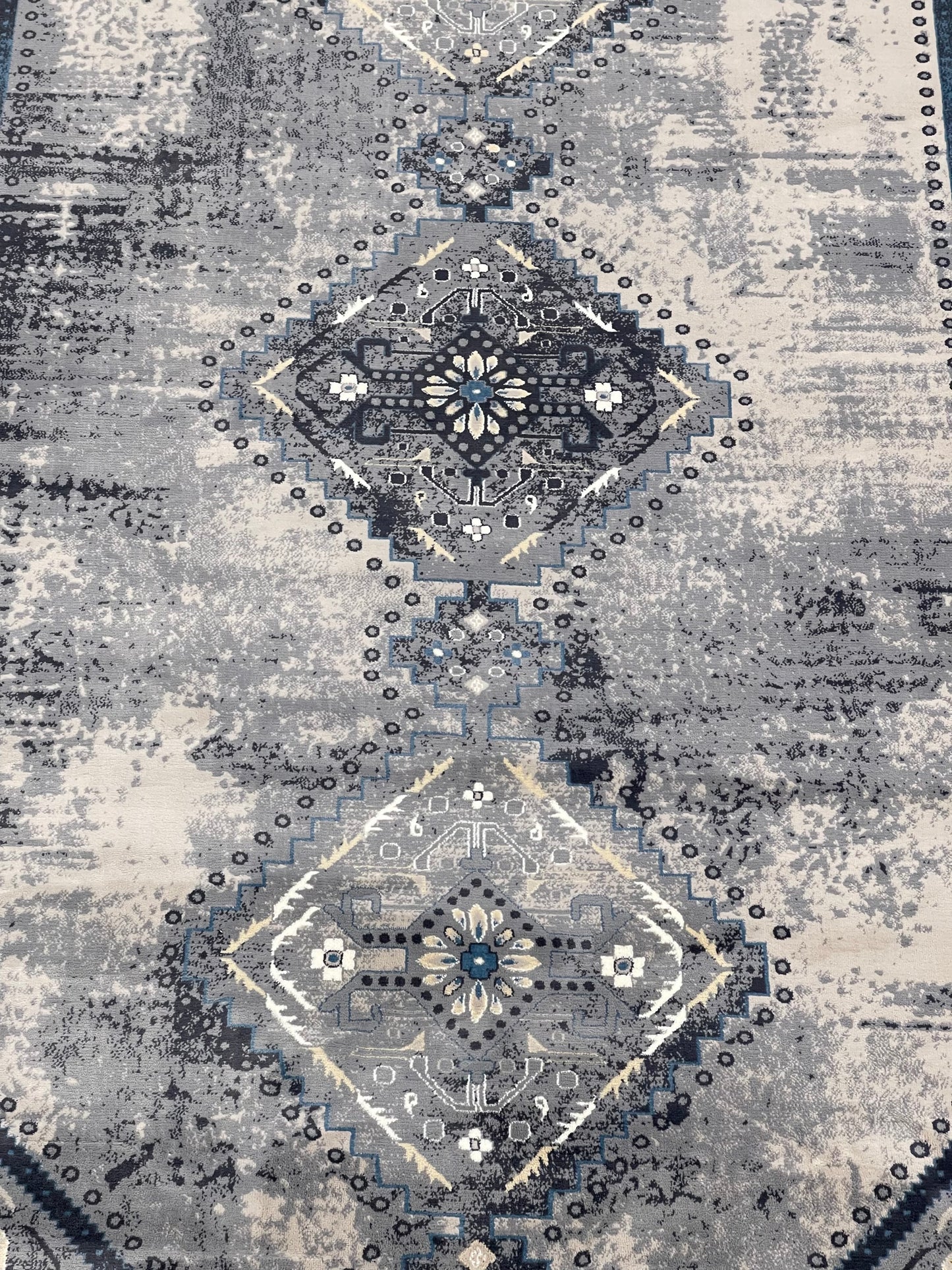 Persian Thick Woven Rug.  Article -2086-Grey Size: 6.6 ft width x 9.6 ft length (200cm x 290cm)