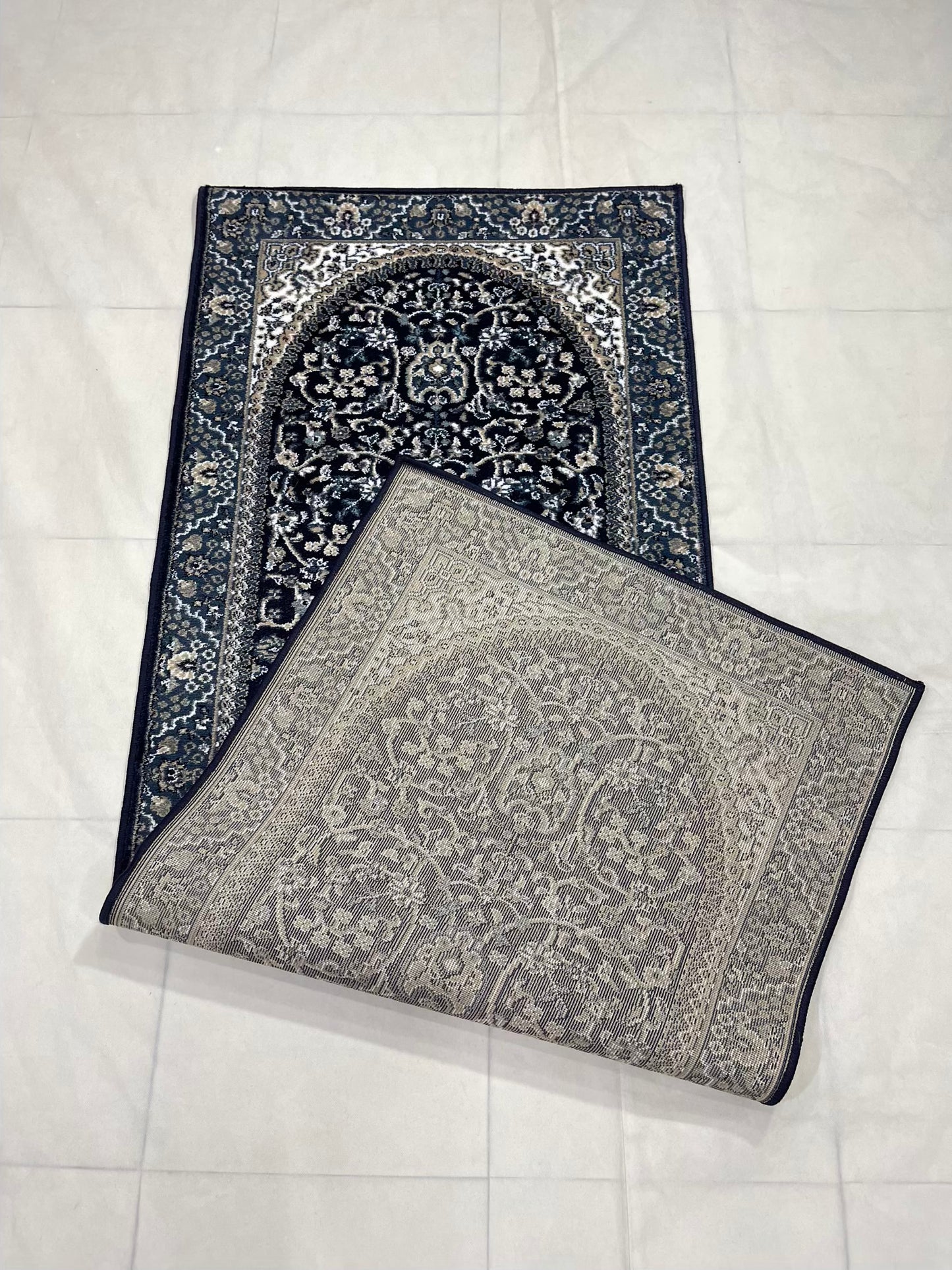 Blue Persian Polypropylene Woven Runner.
 Size : 2.6 ft width x 6.6 ft length
 (80 cm x 200cm)