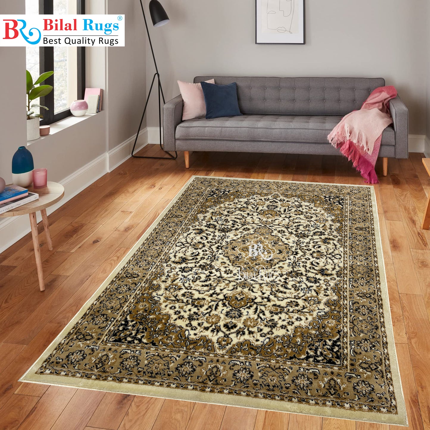 Persian polypropylene Rug,back woven(Article-01-Off white)