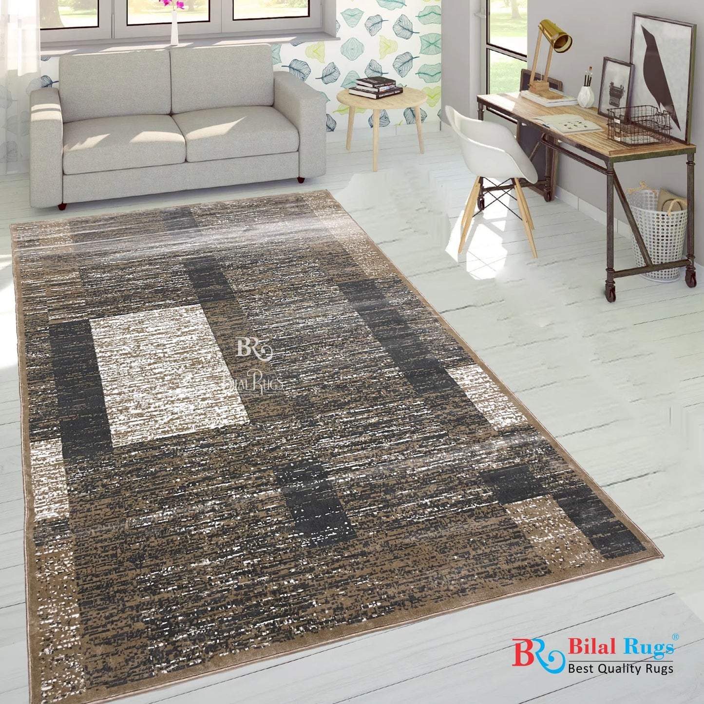 Persian polypropylene Rug,back woven(Article-23-Mink)
Size: 6.6 ft width x 9.6 ft length (200cm x 290cm)