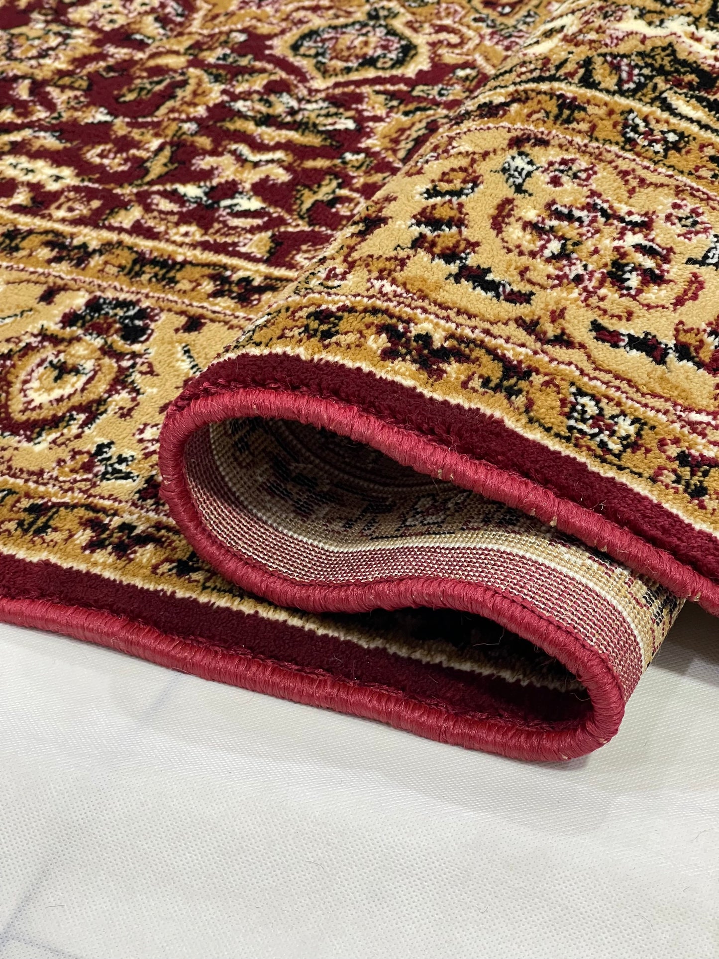 Persian polypropylene Rug,back woven(Article-20-Red)