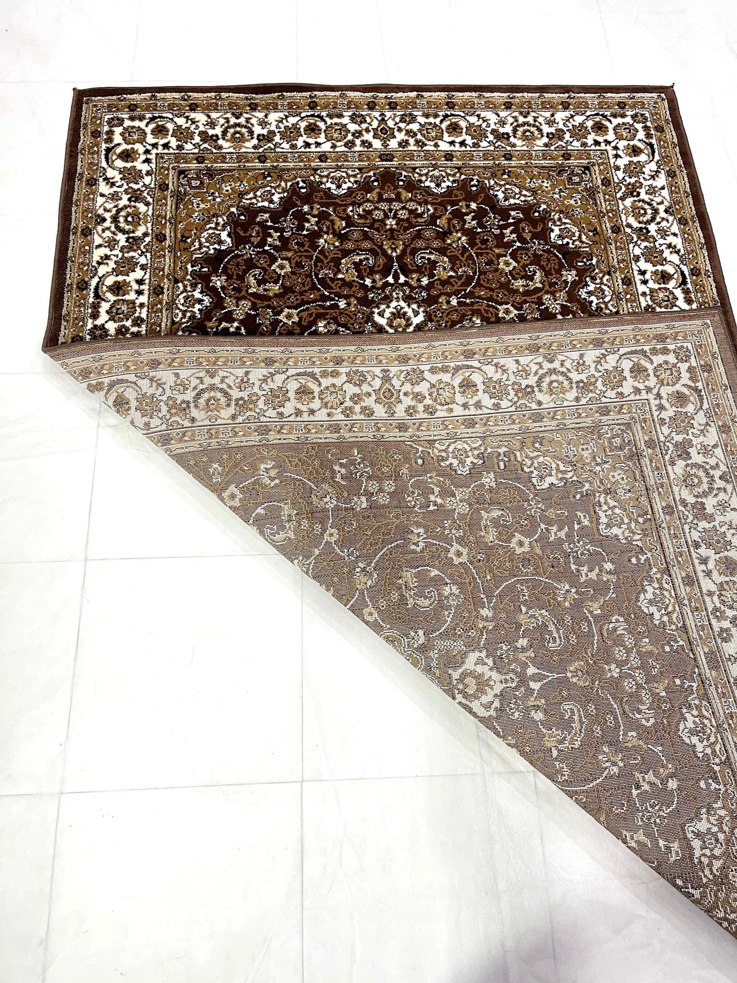 Persian polypropylene Rug,back woven(Article-25-Brown)
Size : 5ft width  x 7.3ft length (150cm x 220cm)