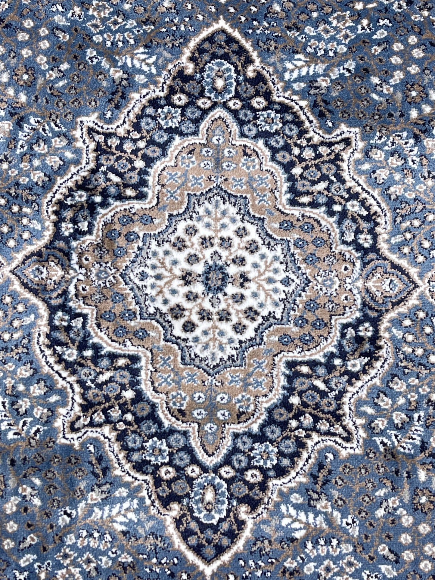 Blue Persian Polypropylene Woven Rug.
 Size : 2.6 ft width x 6.6 ft length
 (80 cm x 200cm)
