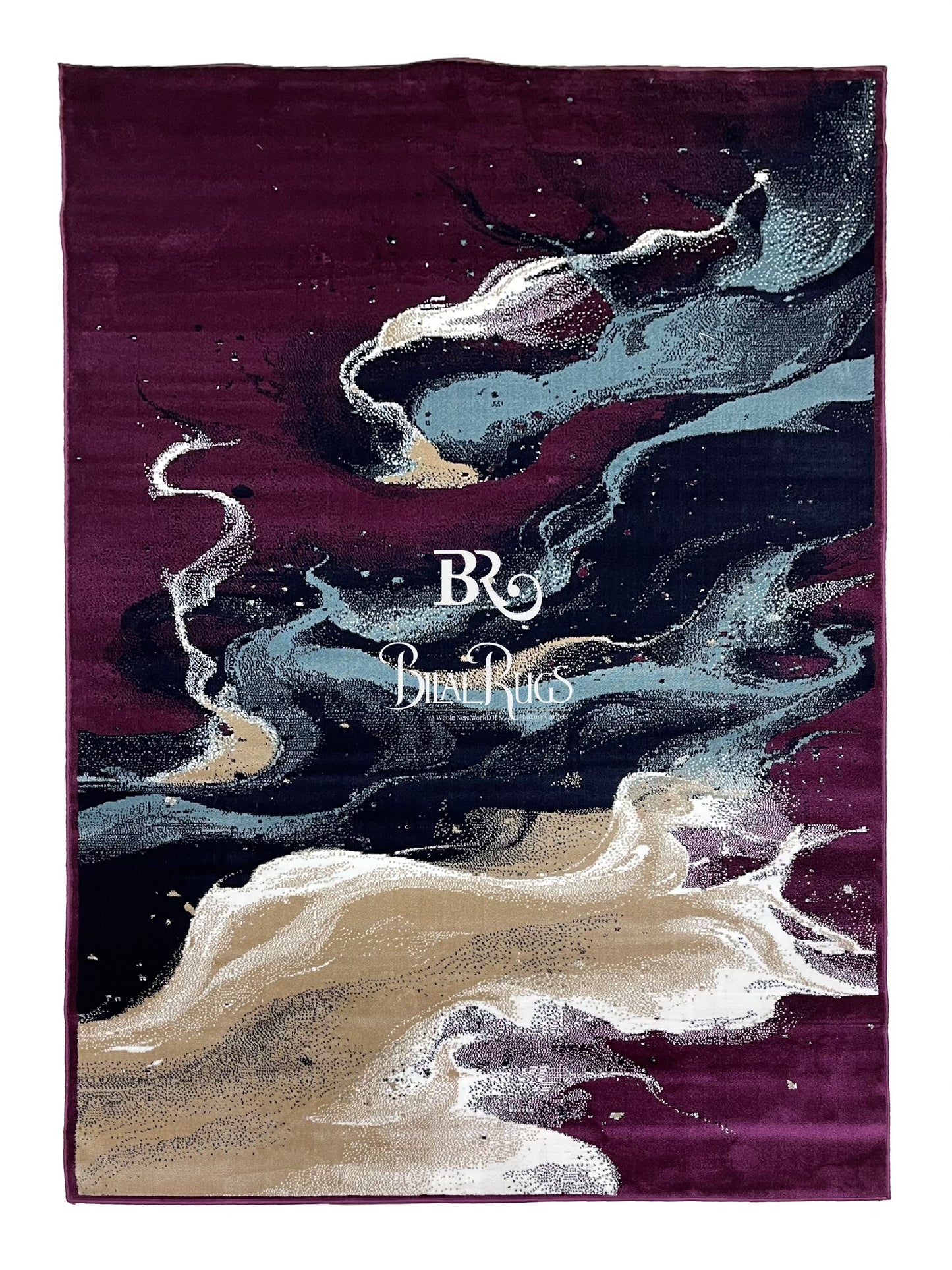 Modern polypropylene Rug,back woven(Article-6119-Purple )