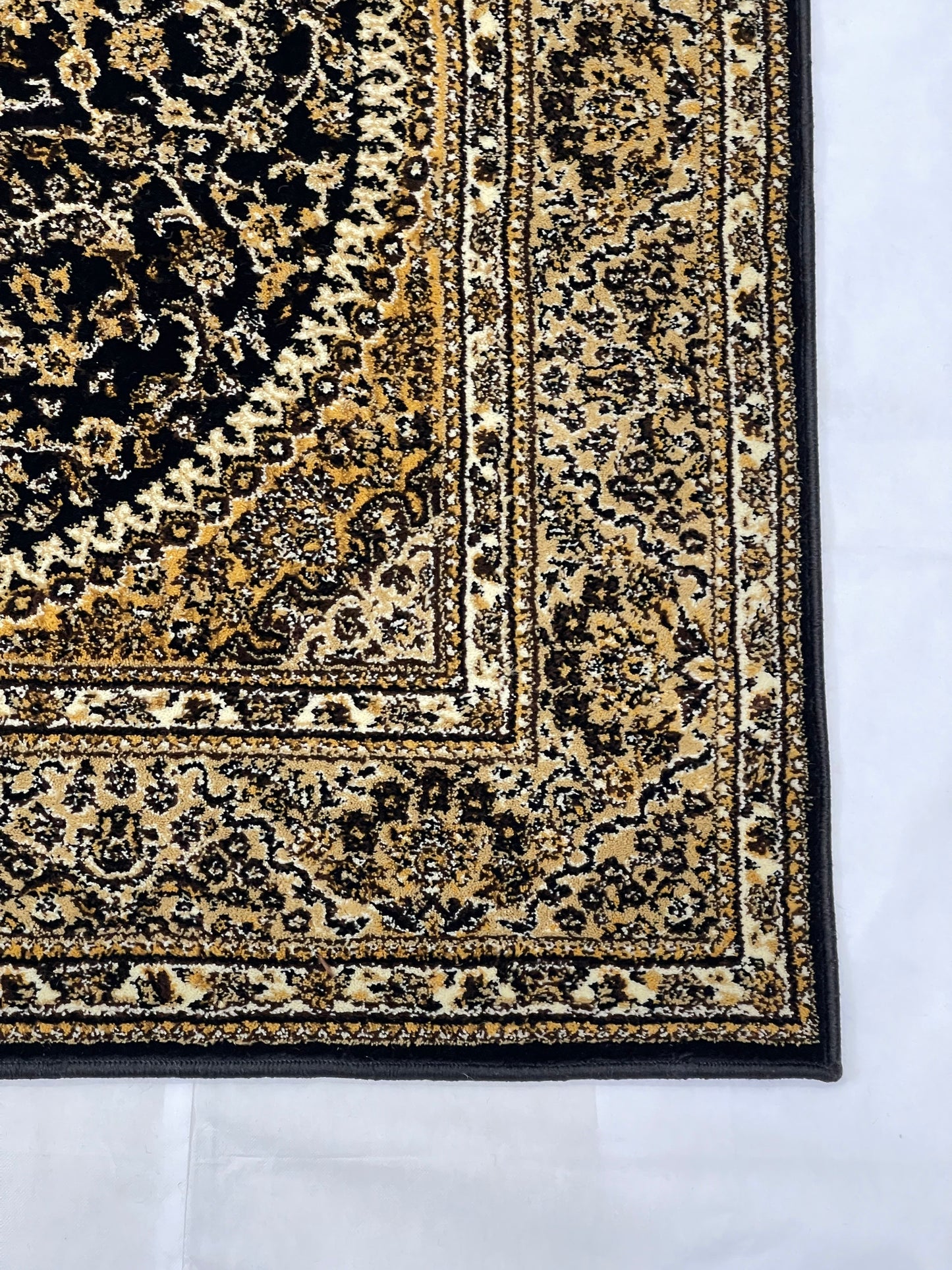 Persian Polypropylene Rug,back woven(Article-22-Black)
Size : 5ft width  x 7.3ft length (150cm x 220cm)