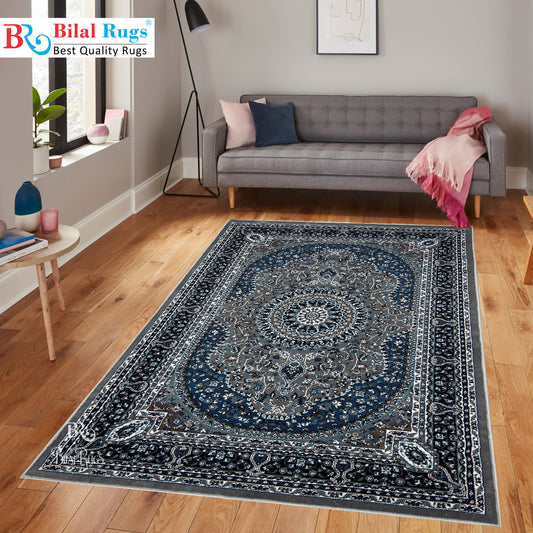 Persian polypropylene Rug,back woven(Article-23-Grey)