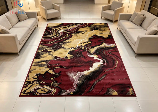 Modern polypropylene Rug,back woven(Article-418-Red)
Size : 6.6 ft width x 9.6 ft length (200cm x 290cm)