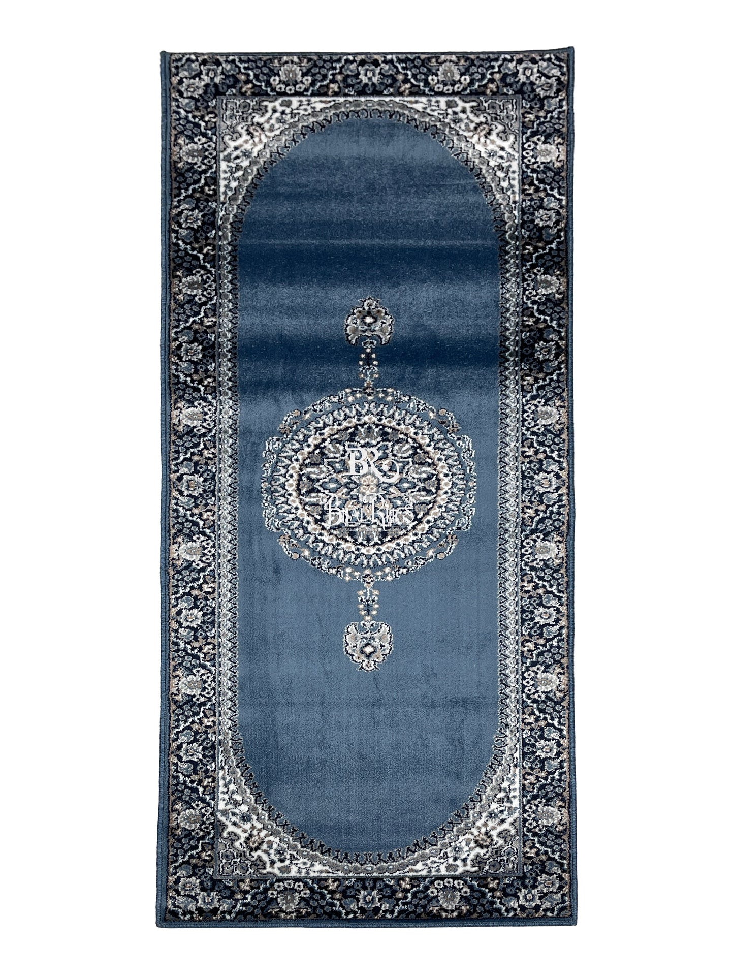 Blue Persian Polypropylene Woven Runner.
Size : 2.6 ft width x 6.6 ft length