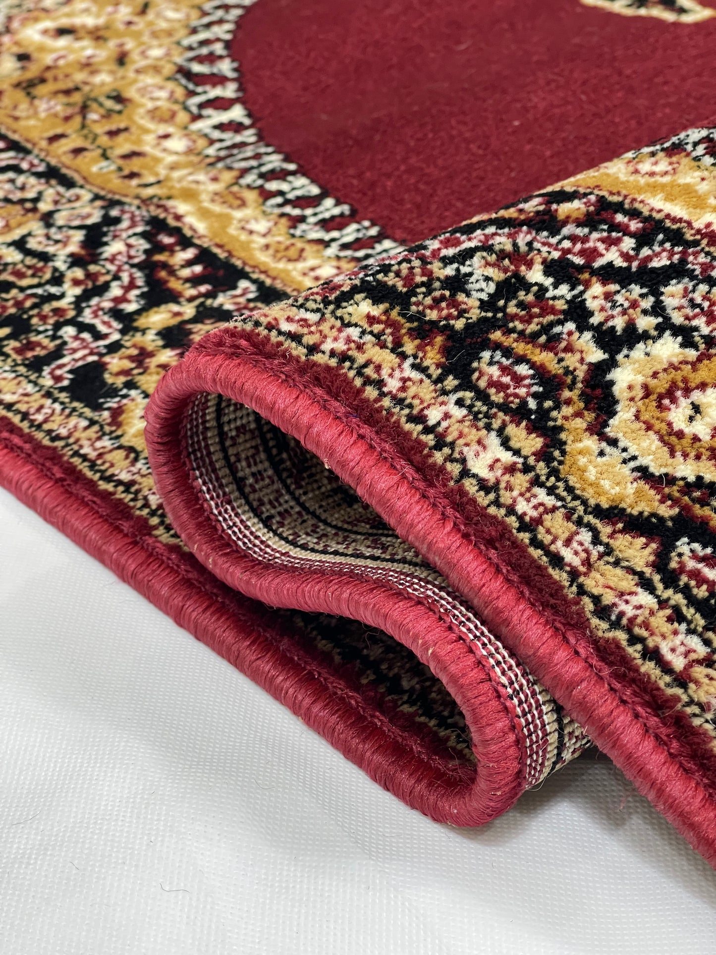 Persian Polypropylene Rug,Woven Back (Article-22-Red) Size : 3 ft width x 5 ft length (100cm x 150 cm)