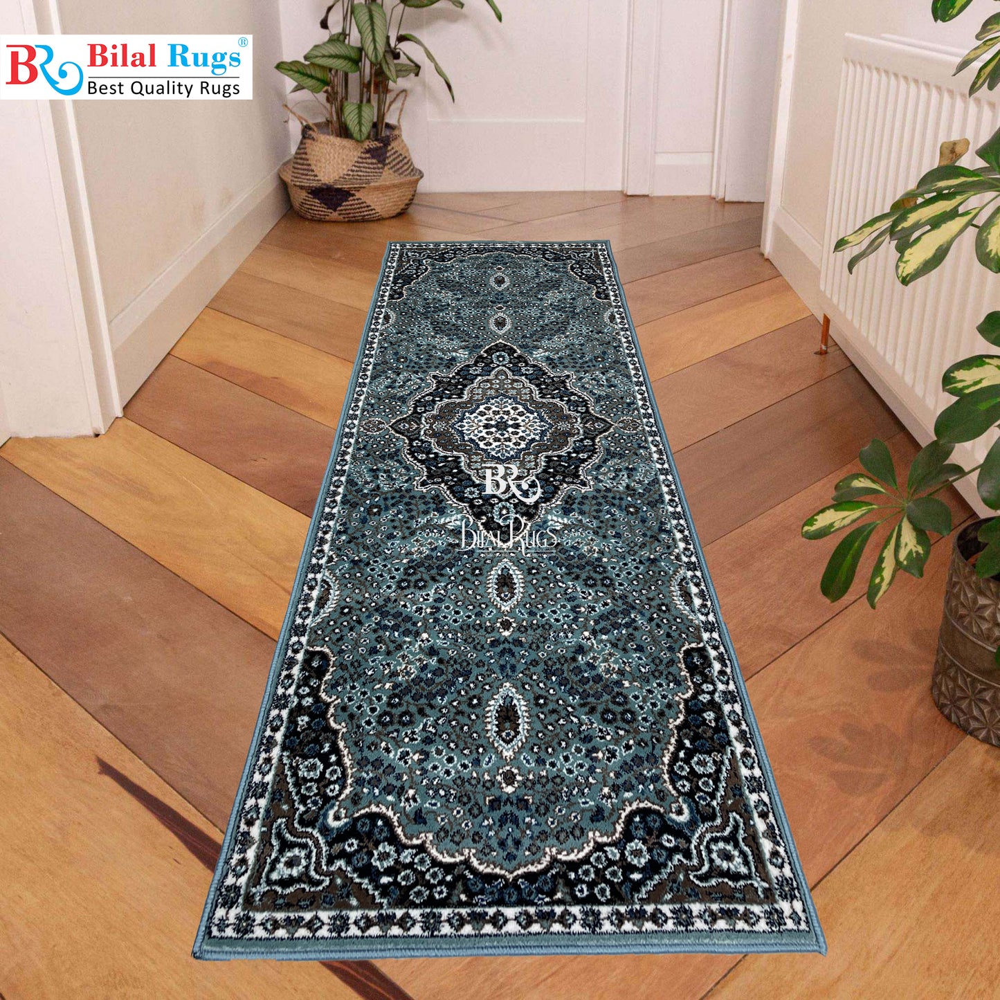 Feroze Persian Polypropylene Woven Rug.  Size : 2.6 ft width x 6.6 ft length  (80 cm x 200cm)