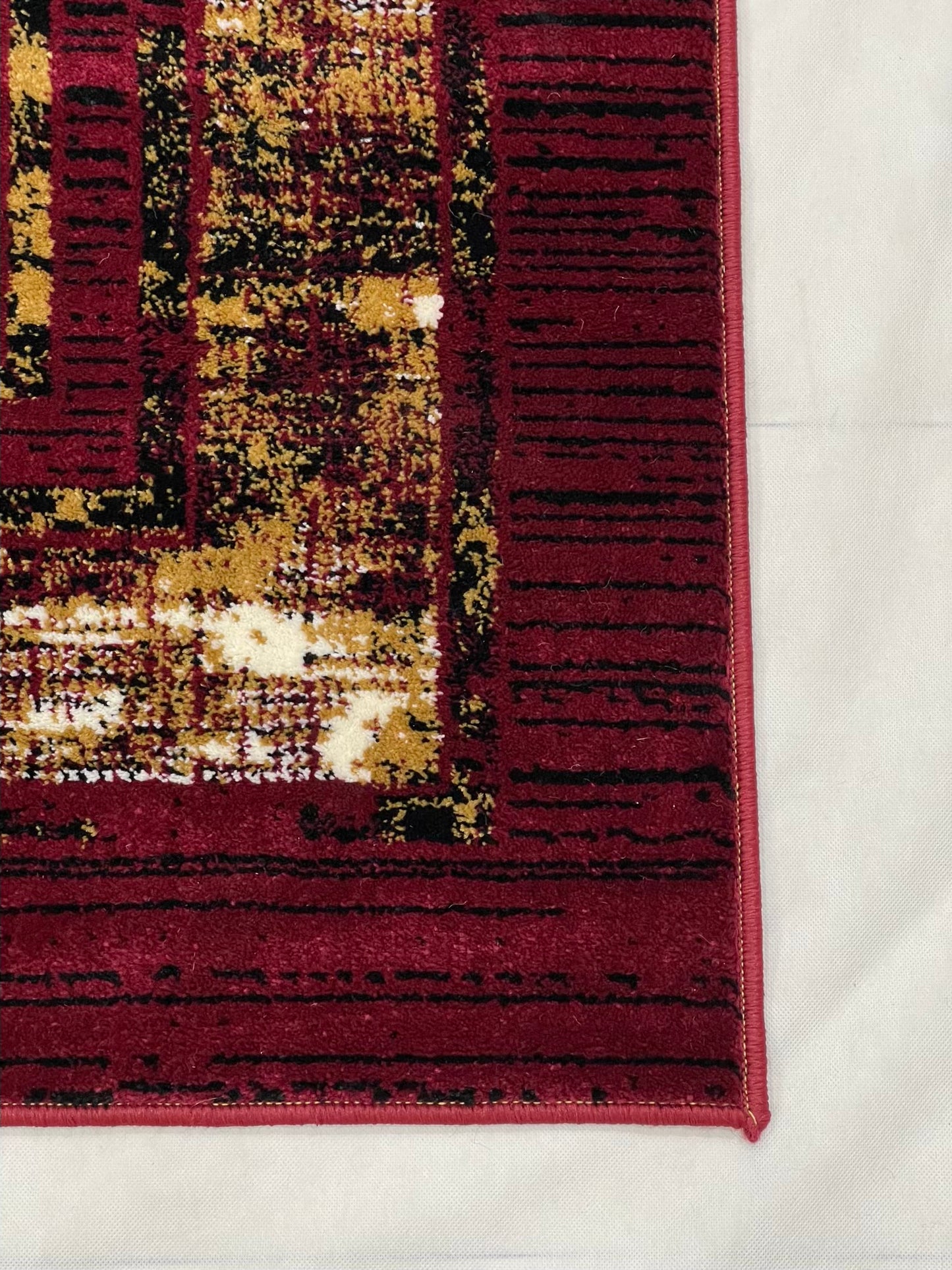 Modern polypropylene Rug,back woven(Article-1160-Red)