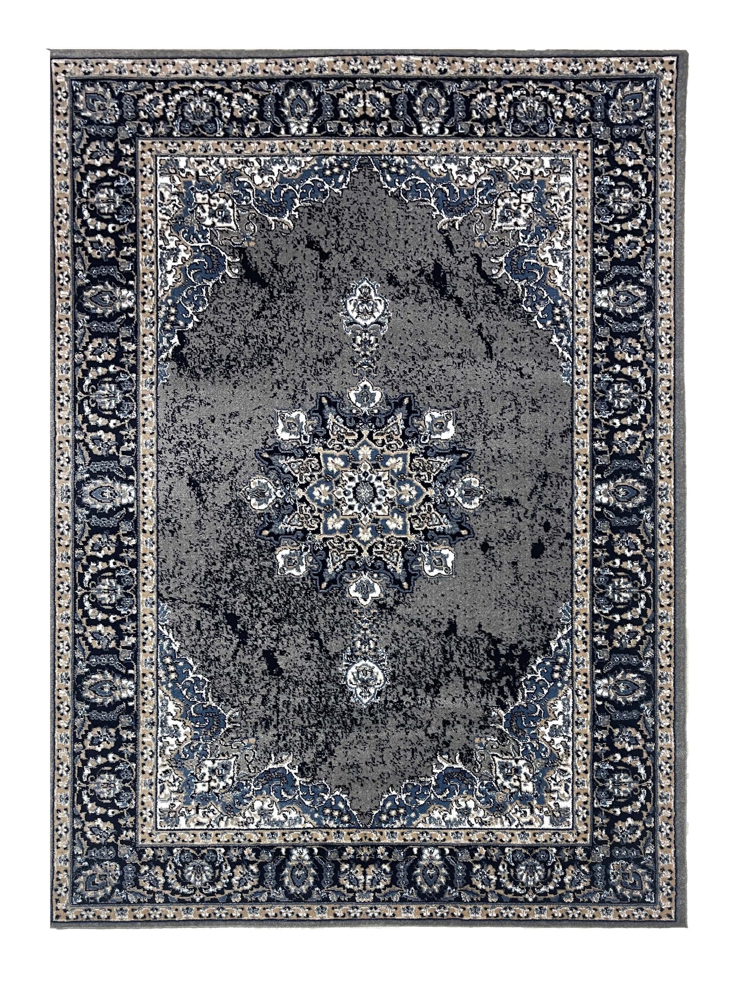 Persian polypropylene Rug,back woven(Article-180-Grey)