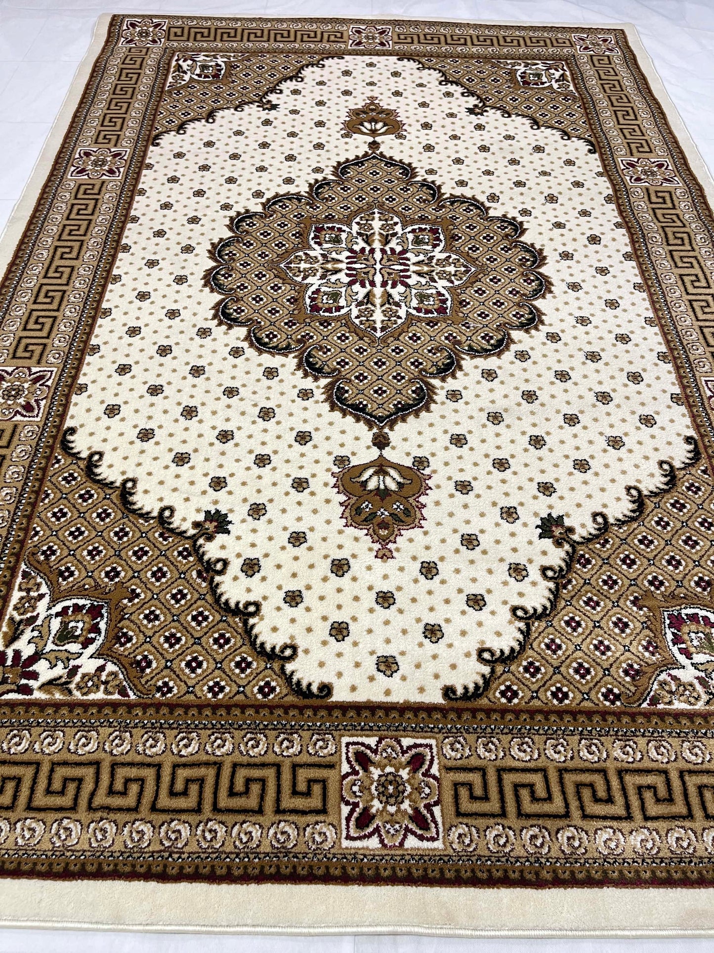 Persian polypropylene Rug,back woven(Article-23-off white)