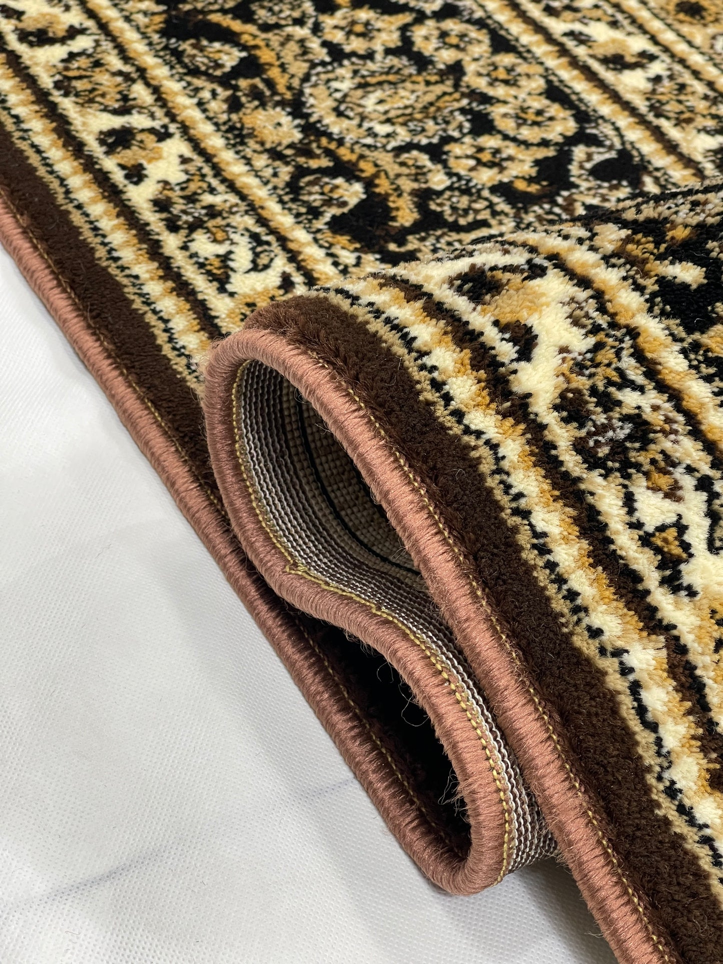 Persian polypropylene Rug,back woven(Article-22-Brown)