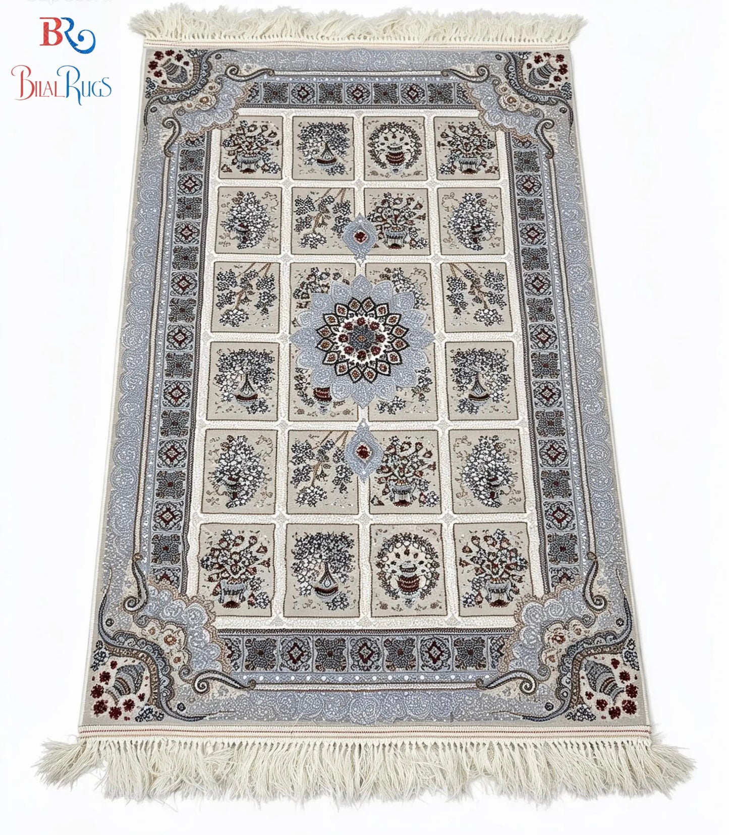 Irani  Acrylic 700 Reeds
Article -207-Off white
Size : 3 ft width x 5 ft length (100cm x 150cm)