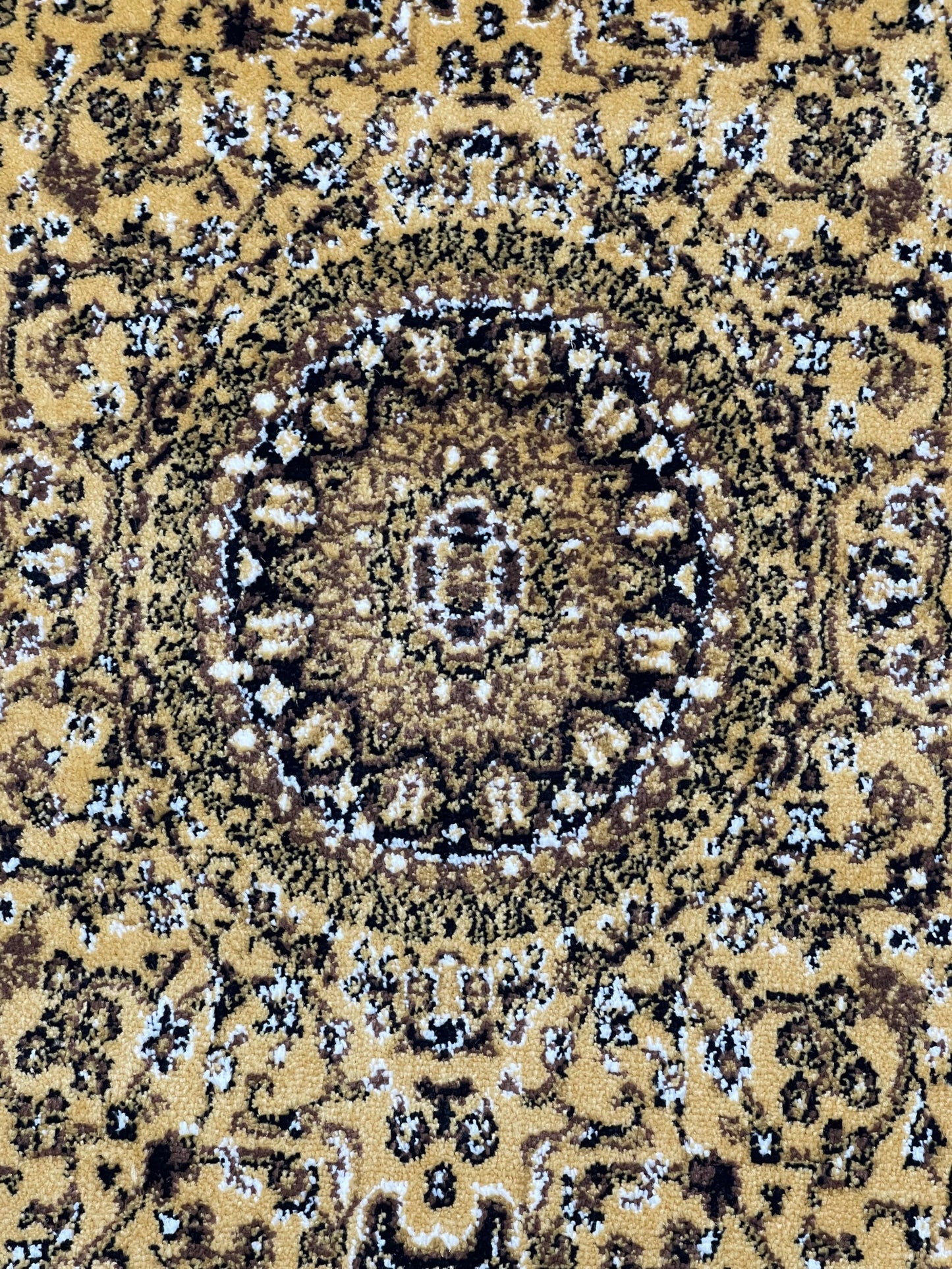 Beige Persian Polypropylene Woven Rug.  Size : 2.6 ft width x 6.6 ft length  (80 cm x 200cm)